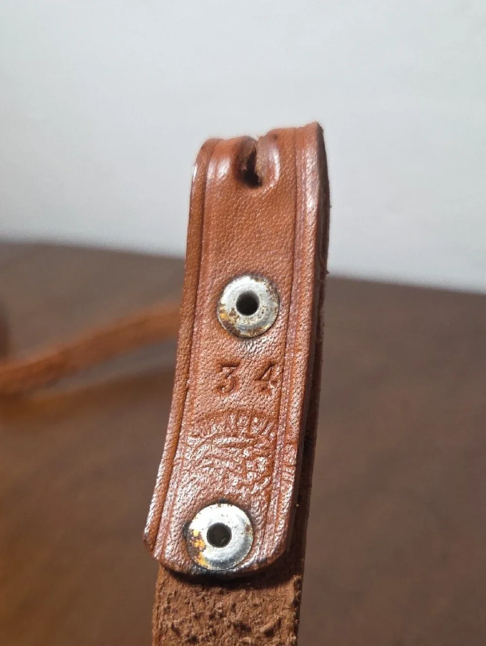 Braided Leather Belt Blank Brown Mens Size 34 Western